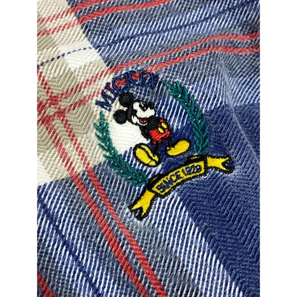 VINTAGE RARE DISNEY STORE POLO SHIRT MENS SIZE XL PLAID MICKEY MOUSE POLO - Picture 7 of 9